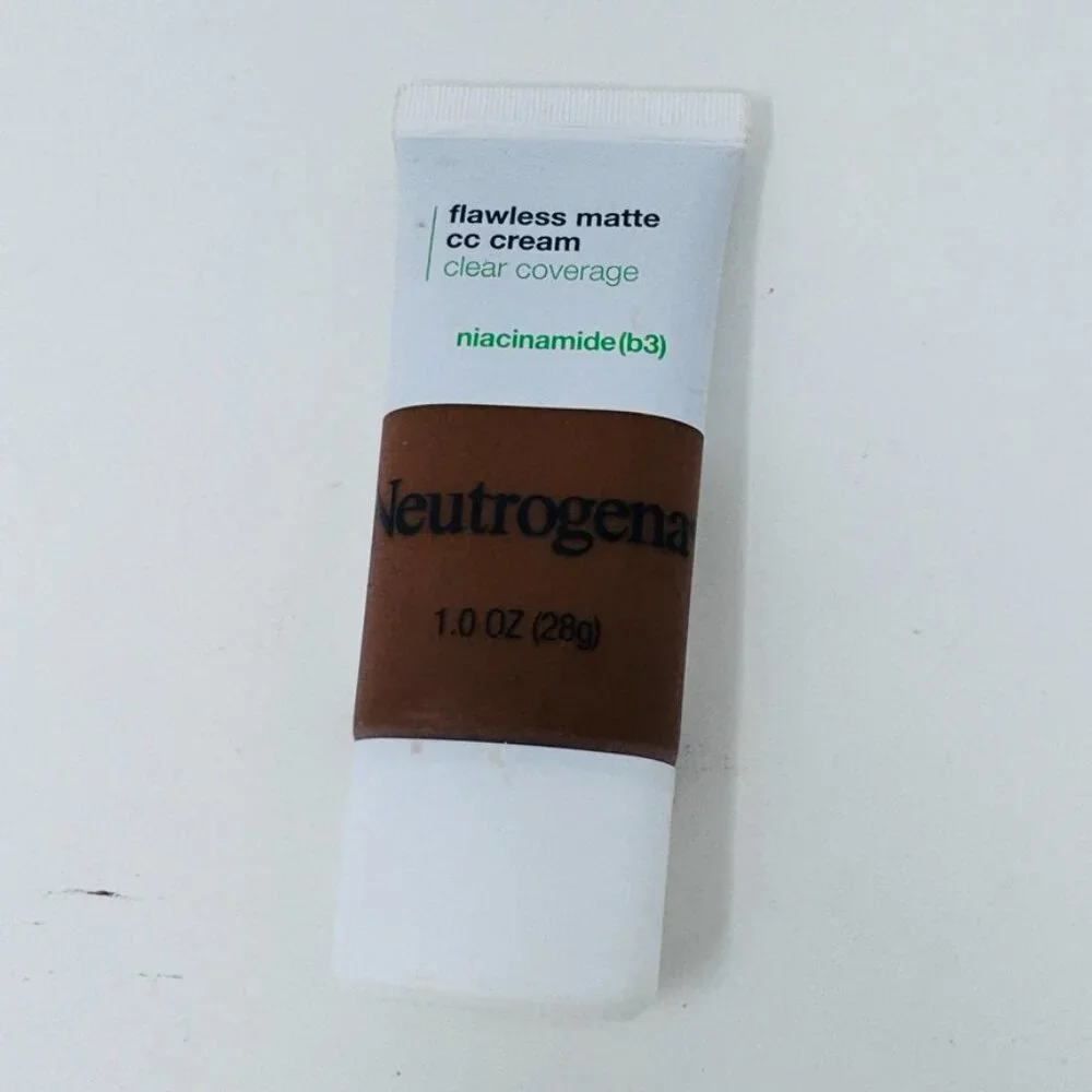 LOT 2 Neutrogena Clear Coverage Flawless Matte CC Cream CINNAMON 9.0 New